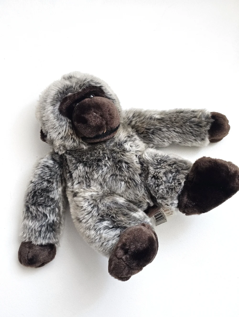 Vintage Dan Dee Monkey Plush 12” Stuffed Animal Gray Brown Collector